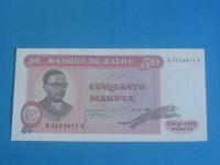 Zair 1980 Banknot 50 Makuta P-17b UNC-