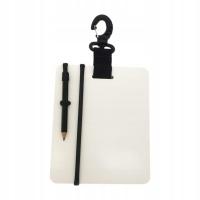 Podwodne pisanie Deska do pisania nurkowania z klipsem i notatnikiem ołówkowym Czarna
