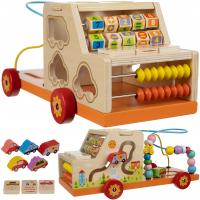 Сортировщик авто деревянные строительные блоки автомобиль 7в1 обучающая игрушка для детей