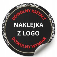 NAKLEJKI ETYKIETY Z TWOIM LOGO NADRUK WODOODPORNE FOLIA