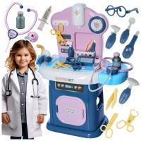 Duży Zestaw Lekarski Stoisko Zabawa Doktor Mały Lekarz Akcesoria 26 elem.