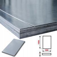 BLACHA STALOWA PEŁNA ZIMNOWALCOWANA OCYNK DC01 OCYNKOWANA 1000 x 500 1 mm