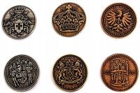 НАБОР ИЗ 3 ИМПЕРАТОРСКИХ МЕТАЛЛИЧЕСКИХ МОНЕТ LARP RPG