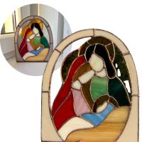 Szopka Świąteczna lampion witrażowy 100% szkło