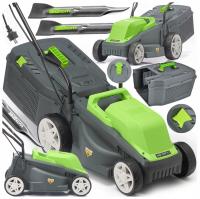 Электрическая газонокосилка 32 см 2200 Вт Мега сильная 2X нож большая корзина agreeno AG021