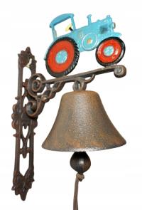 PIĘKNY ŻELIWNY DZWON DZWONEK TRAKTOR.