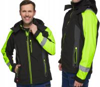 Kurtka robocza męska CLASSWORK z odblaskami SOFTSHELL z KAPTUREM