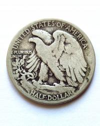 USA, 1/2 DOLARA 1917 S (znak na rewersie), typ Walking Liberty