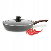 PATELNIA GRANITOWA z pokrywką patelnia INDUKCJA GAZ non stick 26cm Venga