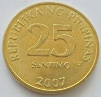 Филиппины 25 Сентимос 2007 Монетный Двор (UNC)