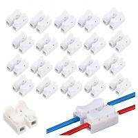 20 x Szybkozłączka elektryczna Złączka Kostka Zaciskowa do Przewodów Kabli
