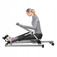 Wioślarz Hydrauliczny Do Ćwiczeń Rower + Miękkie Siedzenie Monitor Lcd Długa Szyna