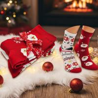 Skarpetki Świąteczne Wysokie Bawełniane PREZENT 2-pary