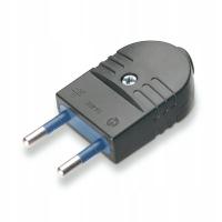 Wtyk zasilający AC męskie Scame płaska czarna 46,5 mm