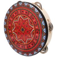 DZIECI RĘCZNIE TRZYMANE TAMBURYN DZWONEK BĘBNOWY INSTRUMENT PERKUSYJNY EDUKACJA MUZYCZNA