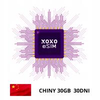 XOXO eSIM Chiny z VPN 30GB na 30 dni