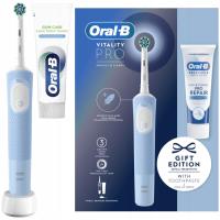 Электрическая зубная щетка Oral-B Vitality D103 Box Blue Gift с пастой