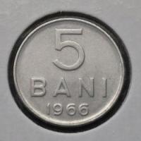 *RUMUNIA [0462]*5 Bani 1966 Republika Socjalistyczna Herb ROMANIA