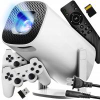 Projektor z systemem Android 11 Grami Retro + 2 Pady 30000 Gier Konsola Ret