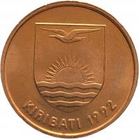 34317. Kiribati, 1 cent, 1992r.