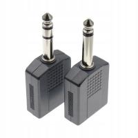 1P Mono 1P Stereo 2PCS 1/4'' Audio Jack Plug Adapter Male to Female 6. Plug