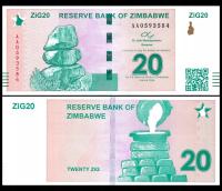 Zimbabwe 20 Dolar 2024 P-111 UNC