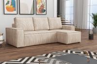 Угловой диван Бергамо Вельвет роговица с функцией кровати постельное белье диван