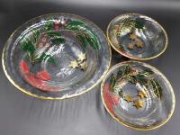 Zestaw duża misa i 2 małe świąteczny motyw