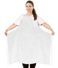 SHEIN FARTUCH BIAŁY WIĄZANY Z KIESZONKĄ GŁADKI 1DF