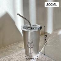 500ML Coffee Milk Mug 304 Stainless Steel Cup with