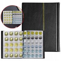 ALBUM KOLEKCJONERSKI NUMIZMATYCZNY 250 KIESZENI SKÓRZANA OKŁADKA