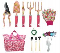 NARZĘDZIA OGRODOWE ZESTAW 12 ELEMENTÓW MOTYW KWIATOWY NA PREZENT