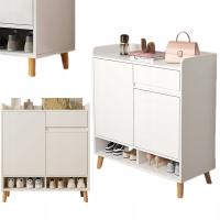 СОВРЕМЕННЫЙ ШКАФ КОМОДА БЕЛЫЙ БОЛЬШОЙ ДЛЯ БОТИНОК 60 С УЗКИМ ЯЩИКОМ