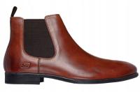 Мужские кожаные ботинки SKECHERS TRENTMORE с резинкой на щиколотке