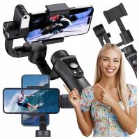 GIMBAL STABILIZATOR OBRAZU DO TELEFONU STEROWANIE ZOOM LED BLUETOOTH PRO