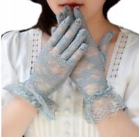 ЖЕНСКИЕ СЕРЫЕ КРУЖЕВНЫЕ ПЕРЧАТКИ 145