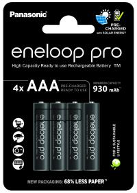 4X аккумуляторные батареи PANASONIC ENELOOP PRO R03/AAA 4BL 950MAH японские