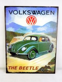 Volkswagen The Beetle - металлический плакат