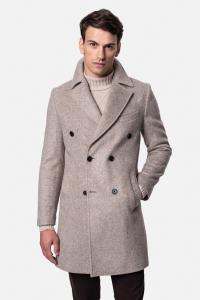 КЛАССИЧЕСКОЕ ОСЕННЕЕ МУЖСКОЕ ПАЛЬТО MERES БЕЖЕВЫЙ