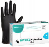 Rękawiczki nitrylowe czarne Master Glove Nitrile PF Standard - 100 sztuk