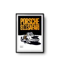 Plakat Samochodowy 30x40cm | Porsche 911 Safari