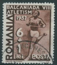 Rumunia 6 + 1 lei - 1937 r. Balcaniada