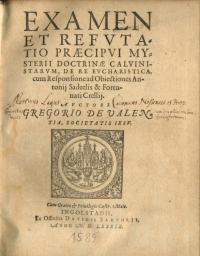 Starodruk Examen et refutatio praecipui mysterii doctrinae 1589 r.