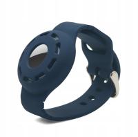 For AirTag Silicone Bracelet Strap Case Navy Blue