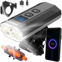 PRZEDNIE ŚWIATŁO ROWEROWE LED O DUŻEJ MOCY 3000 * 2 MAH DO OŚWIETLENIA DALEKIEGO ZASIĘGU