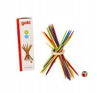 Drewniane Bierki Porządne z kostką Mikado od Goki Gra rodzinna