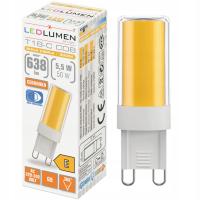 Żarówka LED G9 Mała 5,5W=50W COB 638lm 360° Halogen Kapsułka Mocna 3000K