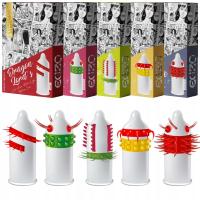 ПРЕЗЕРВАТИВЫ EXO, ПОВЫШАЮЩИЕ СТИМУЛЯЦИЮ, ШИПЫ, УСЫ, 5 ШТ. В НАБОРЕ