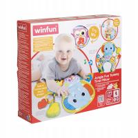 230101 Poduszka dla dziecka interaktywna podróżna rogal grzechotka dźwięk