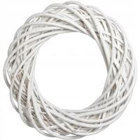 Плетеный венок Белый диаметр 20 см плетеный толстый